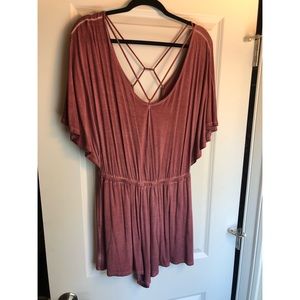 American Eagle Rustic Pink Romper